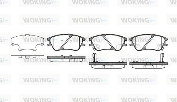 Woking P10393.02 - Əyləc altlığı dəsti, əyləc diski furqanavto.az