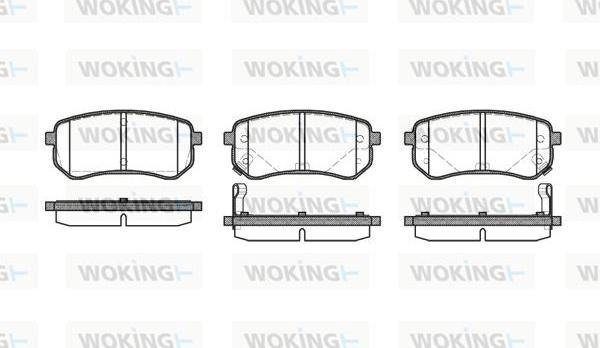 Woking P10353.02 - Əyləc altlığı dəsti, əyləc diski furqanavto.az