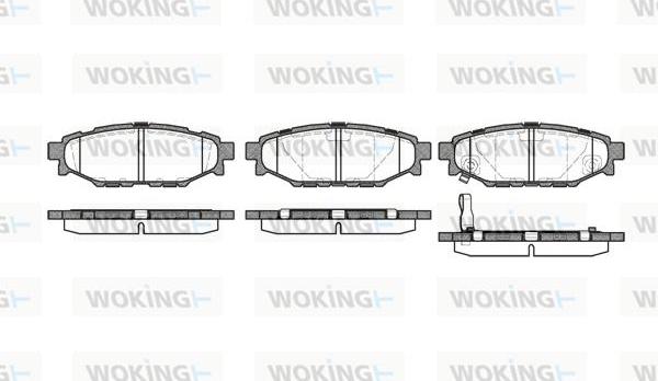 Woking P10363.01 - Əyləc altlığı dəsti, əyləc diski furqanavto.az