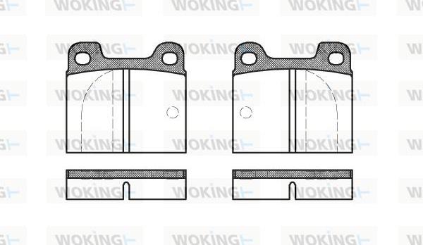 Woking P1033.00 - Əyləc altlığı dəsti, əyləc diski furqanavto.az