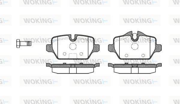 Woking P10323.00 - Əyləc altlığı dəsti, əyləc diski furqanavto.az