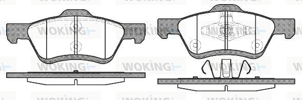 Woking P10243.00 - Əyləc altlığı dəsti, əyləc diski furqanavto.az