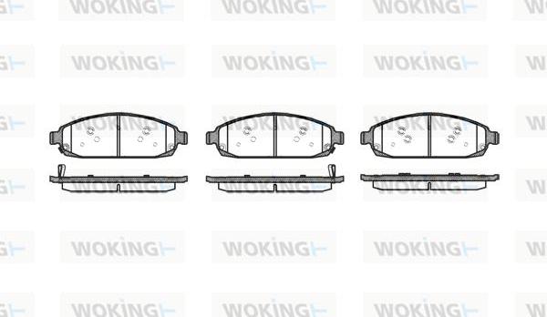 Woking P10733.02 - Əyləc altlığı dəsti, əyləc diski furqanavto.az