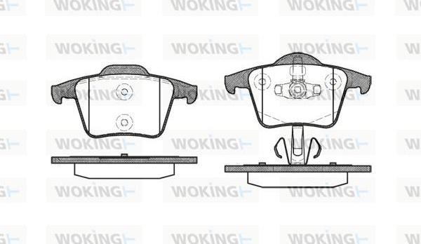 Woking P11443.00 - Əyləc altlığı dəsti, əyləc diski furqanavto.az