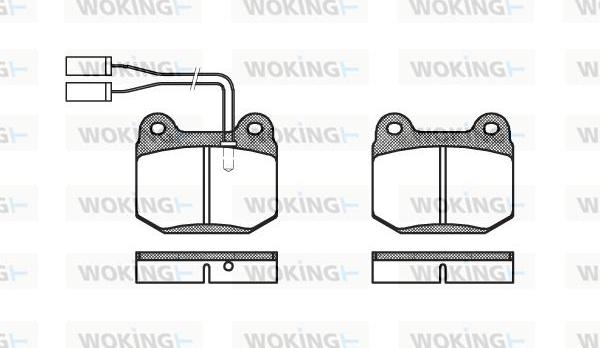 Woking P1143.01 - Əyləc altlığı dəsti, əyləc diski furqanavto.az