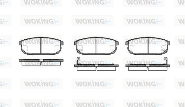 Woking P11423.02 - Əyləc altlığı dəsti, əyləc diski www.furqanavto.az