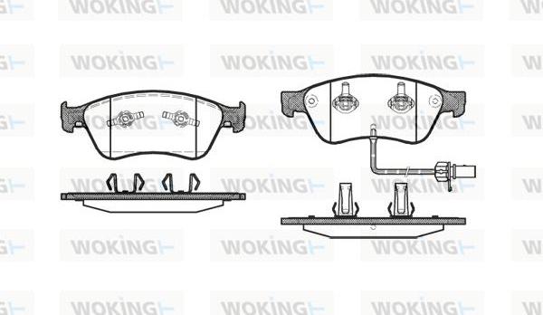 Woking P11563.02 - Əyləc altlığı dəsti, əyləc diski furqanavto.az