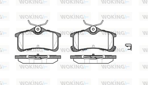 Woking P11503.02 - Əyləc altlığı dəsti, əyləc diski furqanavto.az