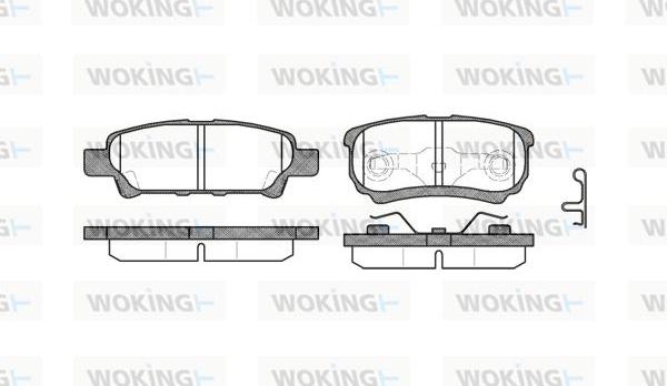 Woking P11513.02 - Əyləc altlığı dəsti, əyləc diski furqanavto.az