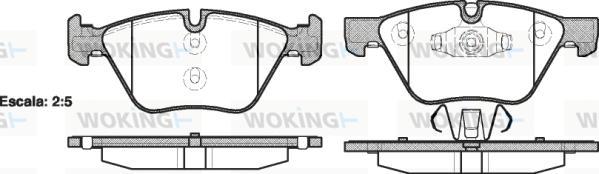 Woking P11523.10 - Əyləc altlığı dəsti, əyləc diski furqanavto.az