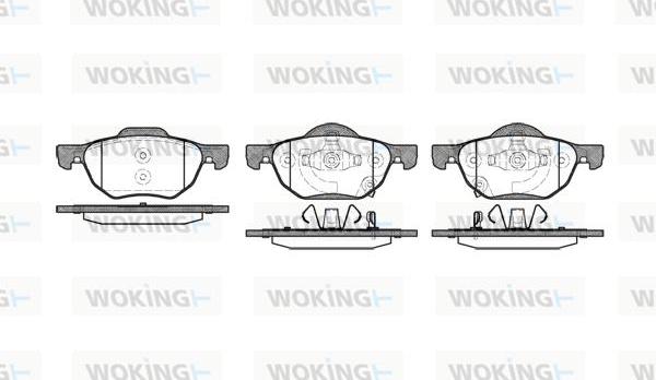 Woking P11683.02 - Əyləc altlığı dəsti, əyləc diski furqanavto.az