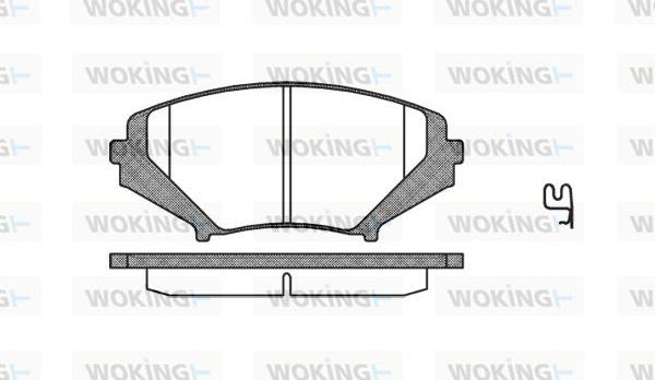 Woking P11803.01 - Əyləc altlığı dəsti, əyləc diski furqanavto.az