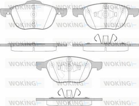 Woking P11823.15 - Əyləc altlığı dəsti, əyləc diski furqanavto.az