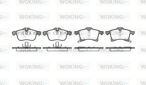 Woking P11363.02 - Əyləc altlığı dəsti, əyləc diski furqanavto.az