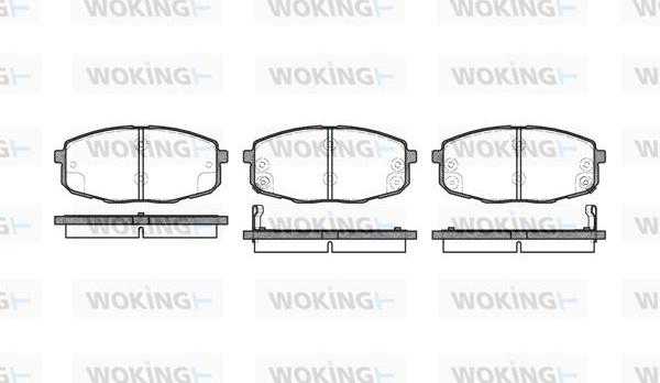 Woking P11383.02 - Əyləc altlığı dəsti, əyləc diski furqanavto.az