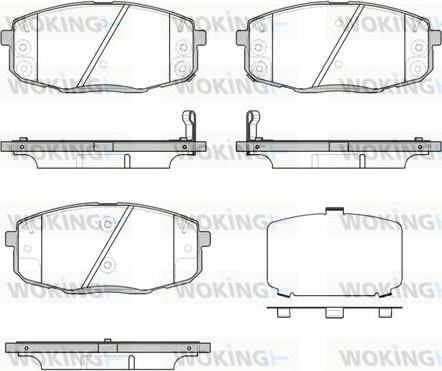 Woking P11383.12 - Əyləc altlığı dəsti, əyləc diski furqanavto.az