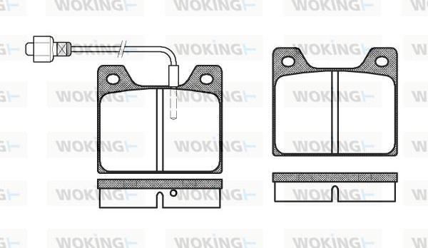 Woking P1133.02 - Əyləc altlığı dəsti, əyləc diski furqanavto.az