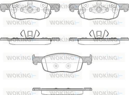 Woking P18393.02 - Əyləc altlığı dəsti, əyləc diski furqanavto.az