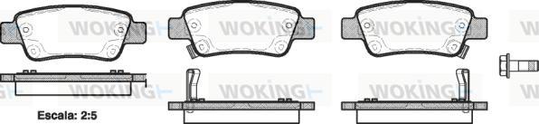 Woking P13903.02 - Əyləc altlığı dəsti, əyləc diski furqanavto.az