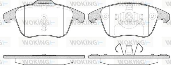 Woking P13493.30 - Əyləc altlığı dəsti, əyləc diski furqanavto.az