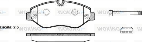 Woking P13453.00 - Əyləc altlığı dəsti, əyləc diski furqanavto.az