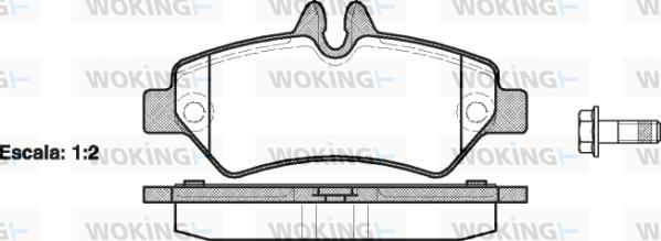 Woking P13463.00 - Əyləc altlığı dəsti, əyləc diski furqanavto.az