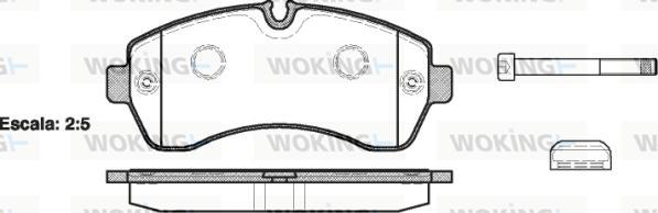 Woking P13433.00 - Əyləc altlığı dəsti, əyləc diski furqanavto.az