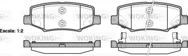 Woking P13643.02 - Əyləc altlığı dəsti, əyləc diski furqanavto.az