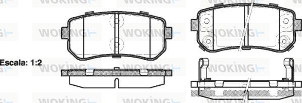 Woking P13093.02 - Əyləc altlığı dəsti, əyləc diski furqanavto.az