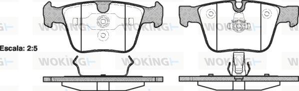 Woking P13163.00 - Əyləc altlığı dəsti, əyləc diski furqanavto.az