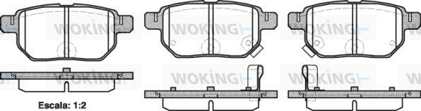 Woking P13863.02 - Əyləc altlığı dəsti, əyləc diski furqanavto.az