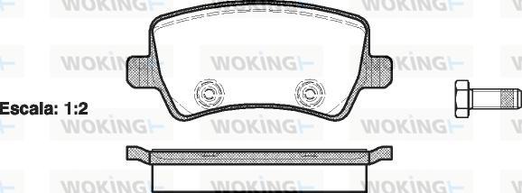 Woking P13363.00 - Əyləc altlığı dəsti, əyləc diski furqanavto.az