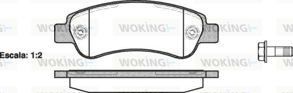 Woking P13383.00 - Əyləc altlığı dəsti, əyləc diski furqanavto.az