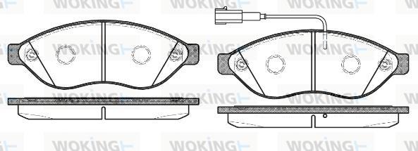 Woking P13373.12 - Əyləc altlığı dəsti, əyləc diski furqanavto.az