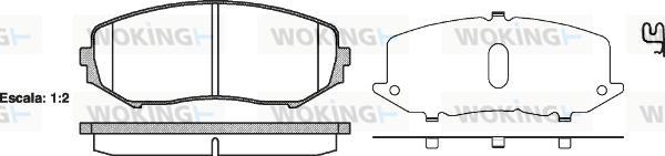 Woking P13253.02 - Əyləc altlığı dəsti, əyləc diski furqanavto.az