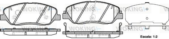 Woking P13263.02 - Əyləc altlığı dəsti, əyləc diski furqanavto.az