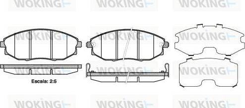 Woking P13233.02 - Əyləc altlığı dəsti, əyləc diski furqanavto.az