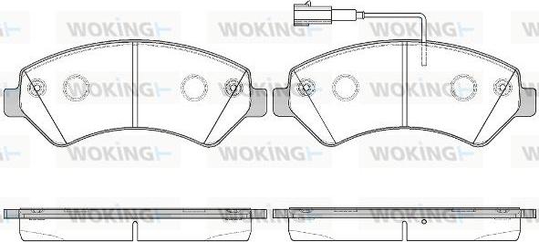 Woking P13753.22 - Əyləc altlığı dəsti, əyləc diski furqanavto.az