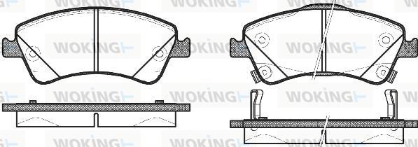 Woking P12413.02 - Əyləc altlığı dəsti, əyləc diski furqanavto.az