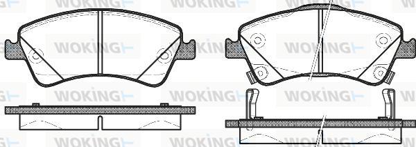 Woking P12413.12 - Əyləc altlığı dəsti, əyləc diski furqanavto.az