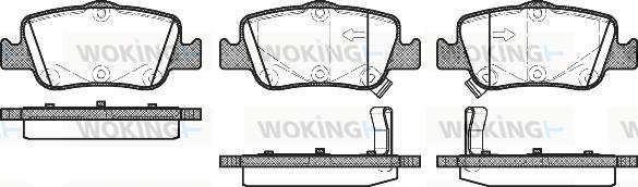 Woking P12563.02 - Əyləc altlığı dəsti, əyləc diski furqanavto.az