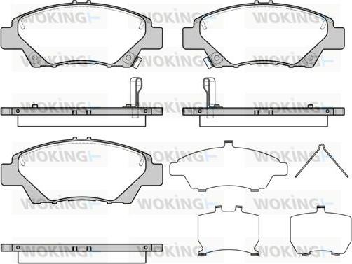 Woking P12583.42 - Əyləc altlığı dəsti, əyləc diski furqanavto.az