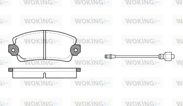 Woking P1253.12 - Əyləc altlığı dəsti, əyləc diski furqanavto.az