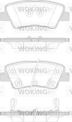 Woking P12623.42 - Əyləc altlığı dəsti, əyləc diski furqanavto.az