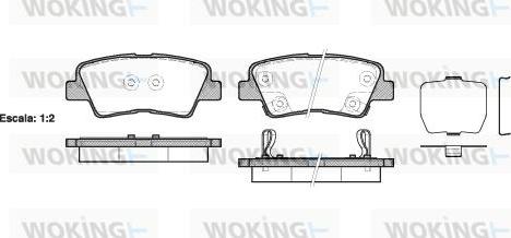 Woking P12623.02 - Əyləc altlığı dəsti, əyləc diski furqanavto.az