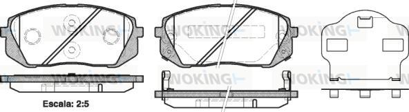 Woking P12023.02 - Əyləc altlığı dəsti, əyləc diski furqanavto.az