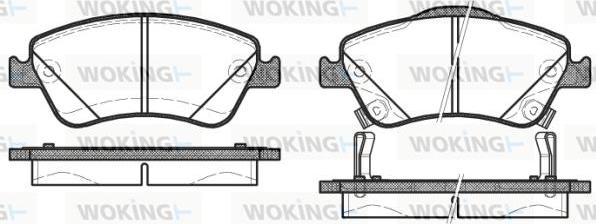 Woking P12103.02 - Əyləc altlığı dəsti, əyləc diski furqanavto.az