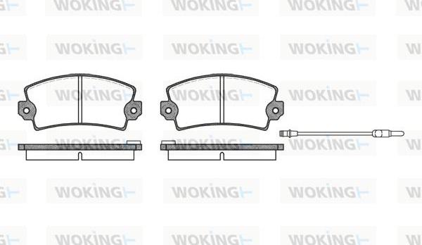 Woking P1213.96 - Əyləc altlığı dəsti, əyləc diski furqanavto.az