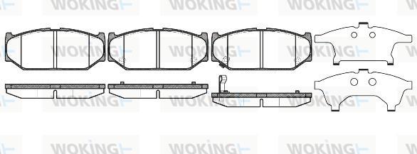 Woking P12813.11 - Əyləc altlığı dəsti, əyləc diski furqanavto.az