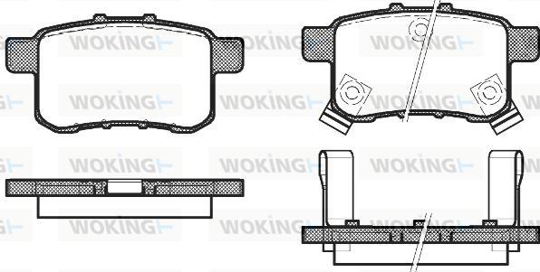 Woking P12323.02 - Əyləc altlığı dəsti, əyləc diski furqanavto.az